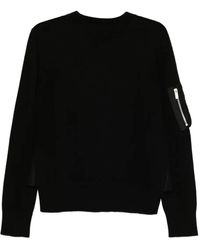 Sacai - Nylon-Patch Jumper - Lyst