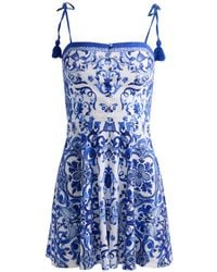 Alice + Olivia - Glinda Tassel-Detail Spaghetti-Strap Mini Dress - Lyst
