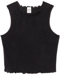 RE/DONE - Crinkled Round-neck Tank Top - Lyst