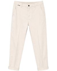 Mason's - Elasticated-Waistband Turn-Up Trousers - Lyst