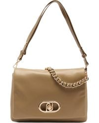 Liu Jo - Lapuffy Large Braided Chain Logo Satchel - Lyst