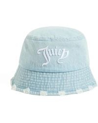 Juicy Couture - Logo-Embroidered Frayed Bucket Hat - Lyst