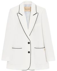 Valentino Garavani - Canestrello Cotton Tweed Jacket - Lyst