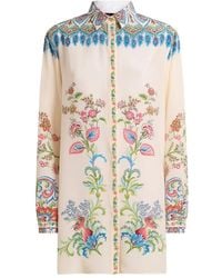 Etro - Long Shirt With Side Vents - Lyst