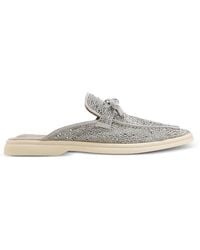 Nicoli - Jezelinda Rhinestone Bow-Detail Mules - Lyst
