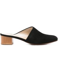 Anne Thomas - 50Mm Block-Heel Suede Mules - Lyst