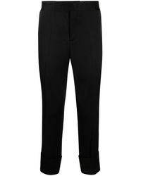 SAPIO - Slim-cut satin trousers - Lyst