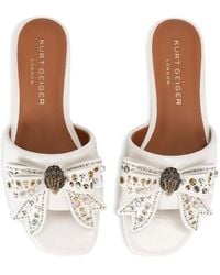 Kurt Geiger - Kensington Crystal-Bow Sandals - Lyst