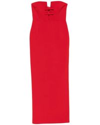 The New Arrivals Ilkyaz Ozel - Dow-Detail Strapless Maxi Dress - Lyst
