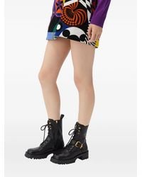 Versace - Roxy Leather Boots Mm - Lyst