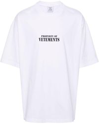 Vetements - Katoenen T-shirt Met Logoprint - Lyst