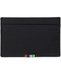Paul Smith - Leather 'Signature Stripe' Card Holder - Lyst
