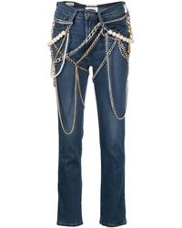 Junya Watanabe - Gerade Jeans mit Kettendetail - Lyst
