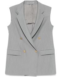 Tagliatore - Tailored Sleeveless Blazer With-Tone Buttons - Lyst