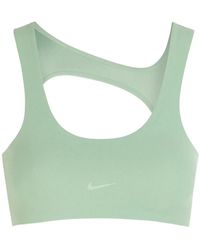 Nike - Zenvy Cut-Out Logo-Print Sports Bra - Lyst