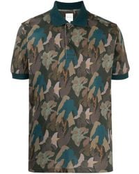Paul Smith - Camouflage-pattern Cotton Polo Shirt - Lyst