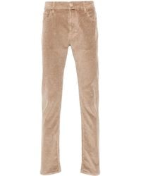 Jacob Cohen - Pantalon En Velours Côtelé À Logo Brodé - Lyst