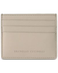 Brunello Cucinelli - Logo-Stamp Cardholder - Lyst