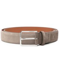Santoni - Gürtel Aus Wildleder Mit Logo-Prägung - Lyst
