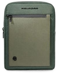 Piquadro - Logo-Plaque Panelled Backpack - Lyst