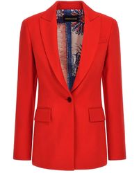 Roberto Cavalli - Blazer Con Revers A Lancia - Lyst