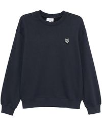 Maison Kitsuné - Felpa Con Logo Ricamato - Lyst
