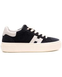 Hogan - Crosswind Round-Toe Platform Sneakers - Lyst