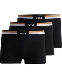 BOSS - Pack de tres bragas con logo en la cinturilla - Lyst