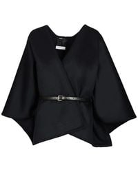 Max Mara - Belted Wool Cape - Lyst