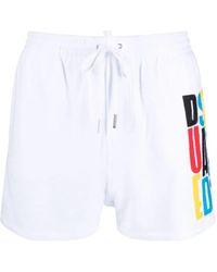 DSquared² - Zwembroek Met Logoprint - Lyst
