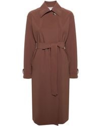 Harris Wharf London - Spread-collar Belted Trench Coat - Lyst