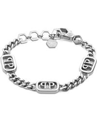 Philipp Plein - Plein Lettering Curb-Link Bracelet - Lyst
