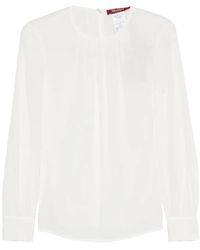 Max Mara - Mstcolmo Long-Sleeve Blouse - Lyst