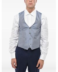 Corneliani - Geometric-Pattern Silk Waistcoat - Lyst