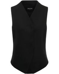 Giorgio Armani - V-Neck Asymmetric Waistcoat - Lyst