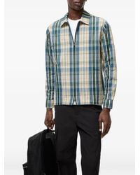 Burberry - Check Cotton Linen Overshirt - Lyst