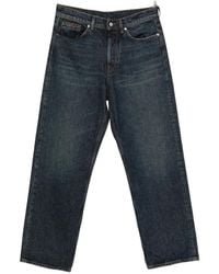 Moncler - Jean À Patch Logo - Lyst