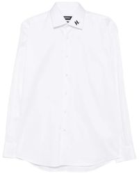 KARL LAGERFELD - Logo-Embroidered Long-Sleeve Shirt - Lyst