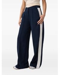Guess - Side-Stripe Wide-Leg Track Pants - Lyst