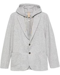 Eleventy - Hooded Wool Blazer - Lyst