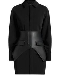 Manière De Voir - Keira Hemd-Minikleid Mit Corsage-Overlay - Lyst
