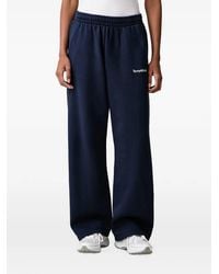 Sporty & Rich - Blakely Serif Logo-Embroidered Track Pants - Lyst