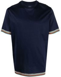 Paul Smith - Stripe-detail Short-sleeve T-shirt - Lyst