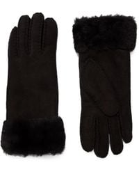 EMU - Apollo Bay Shearling-Trim Suede Gloves - Lyst