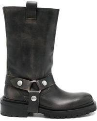 Golden Goose - Distressed Leather Kurt Boots With Accents - Lyst