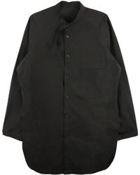 Yohji Yamamoto - Tie-neck Cotton Shirt - Lyst