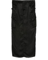 Rick Owens - Midi-Rok Met Franje - Lyst