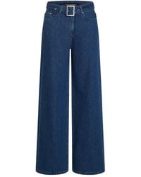 Karl Lagerfeld - Wide-Leg-Hose Mit Gürtel - Lyst