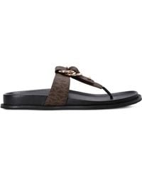Michael Kors - Flache Sandalen Mit Logo-Monogramm - Lyst