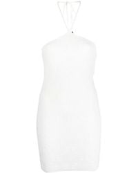 Elisabetta Franchi - Rear-Tie Ribbed-Knit Skirt - Lyst